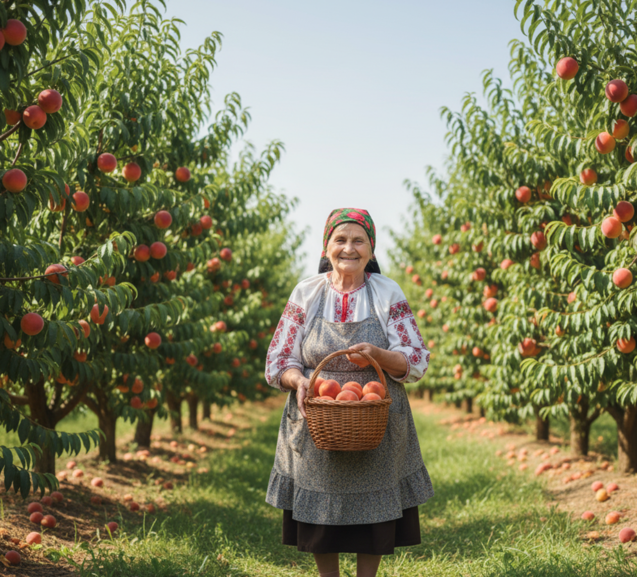 Стиглі персики Лібретто на гілках